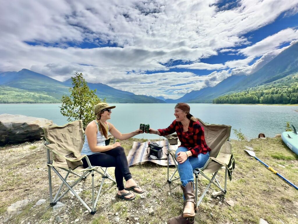 cheers to beautiful camping at kinbasket lake