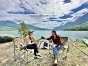 cheers to beautiful camping at kinbasket lake